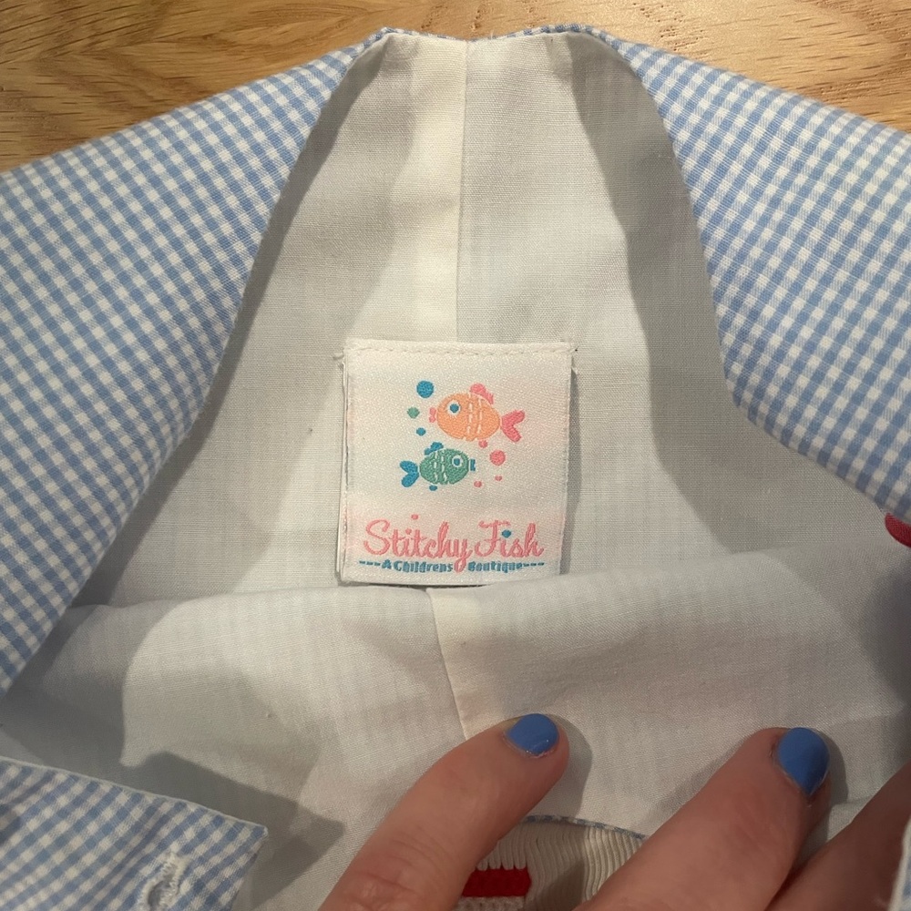 Stichy Fish American Flag Jon Jon Shortall - Size 18 months - Picture 3 of 3